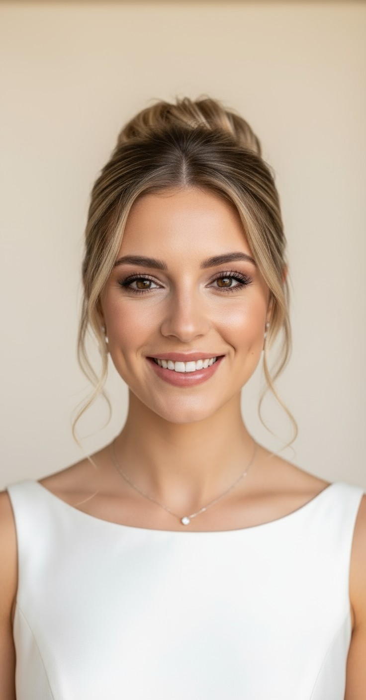 After Bun Wedding Updo